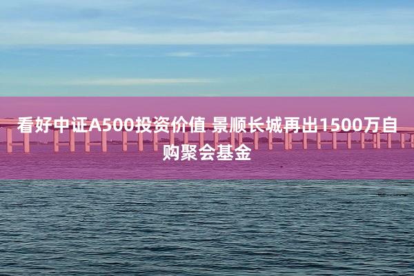 看好中证A500投资价值 景顺长城再出1500万自购聚会基金