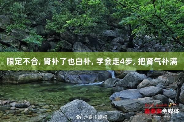 限定不合, 肾补了也白补, 学会走4步, 把肾气补满